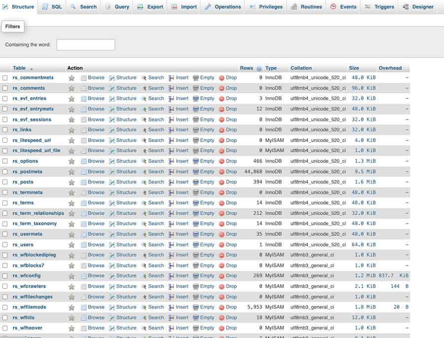 Change the table prefix for WordPress